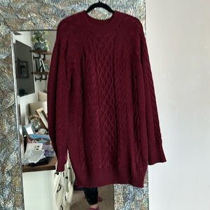 Burgundy Amazon sweater dress size XL